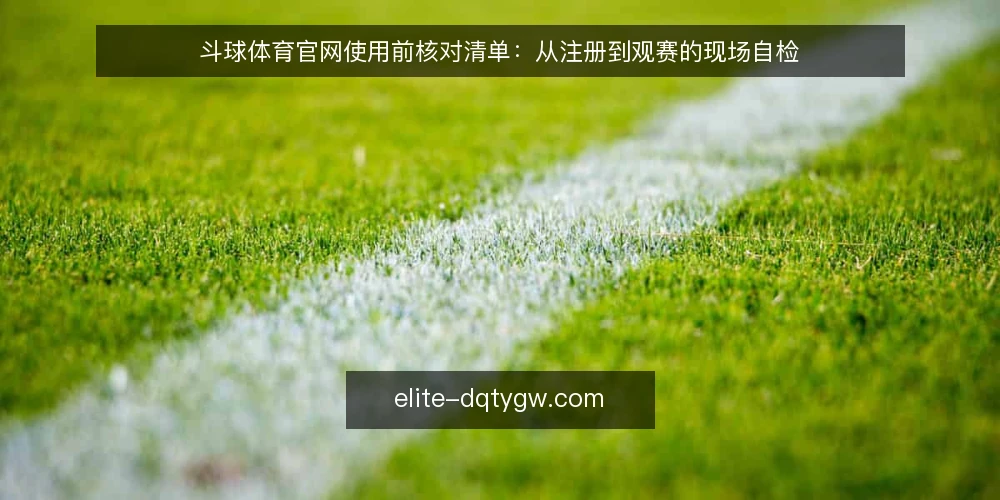 斗球体育官网使用前核对清单:从注册到观赛的现场自检 — 一、账号注册与登录环节的现场信号 配图